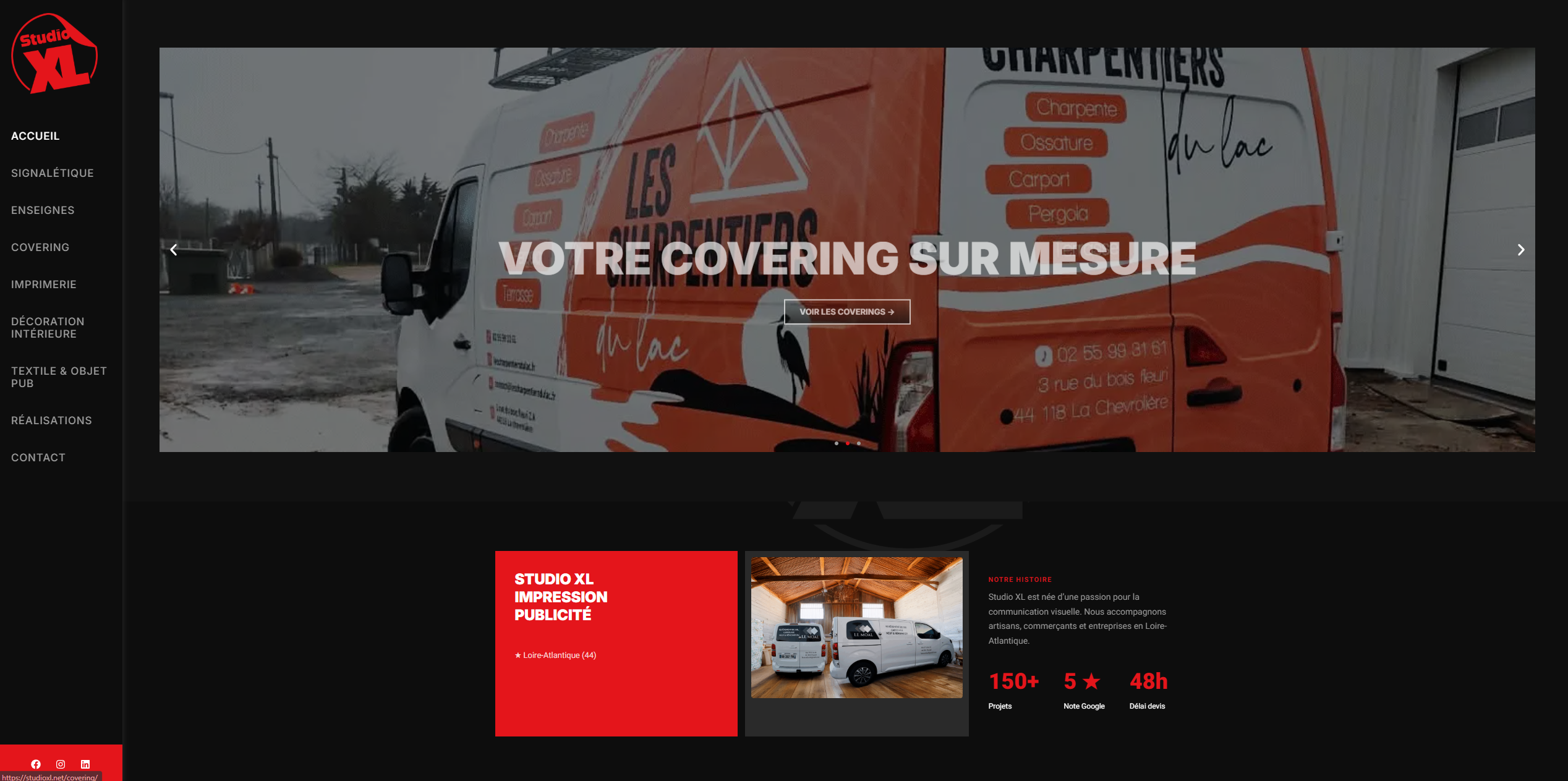 Aperçu du site Studio XL